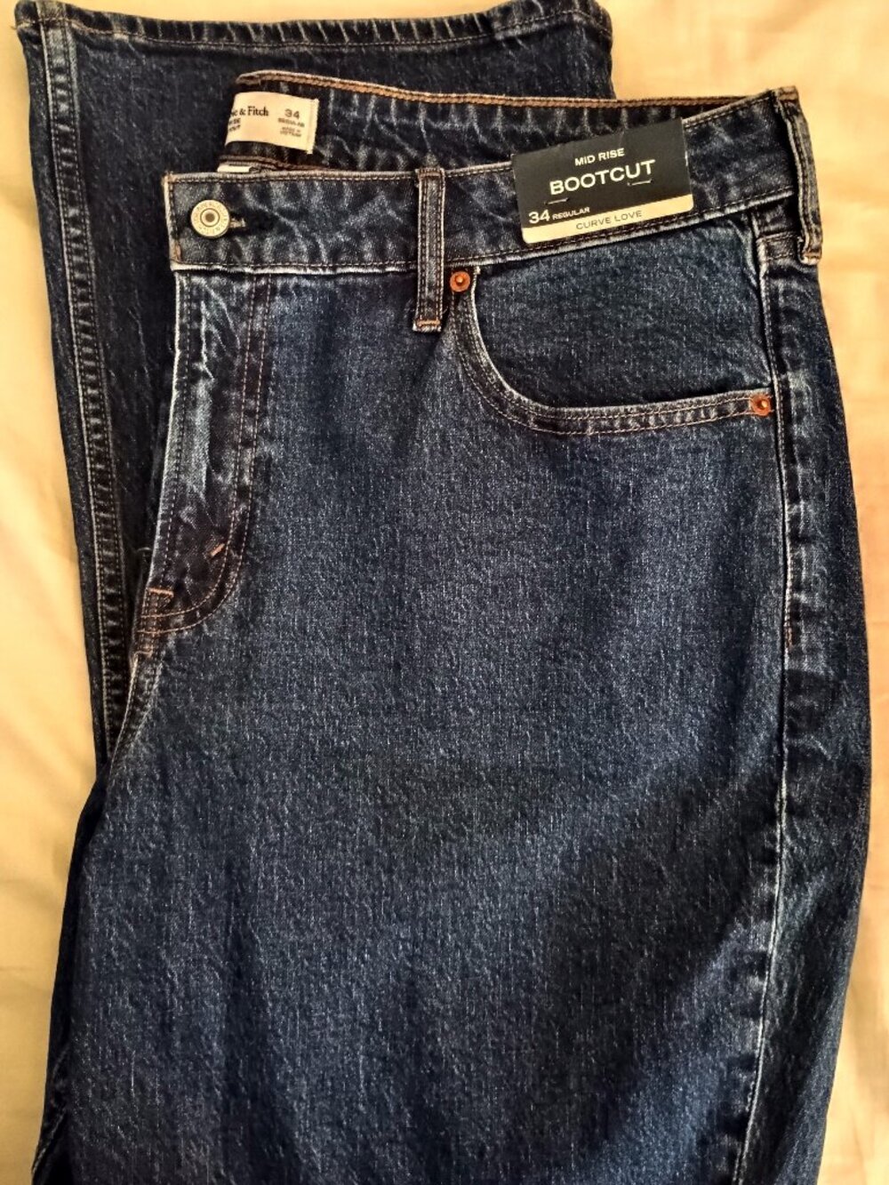 Abercrombie & Fitch bootcut mid-rise curve love 34 women's pants